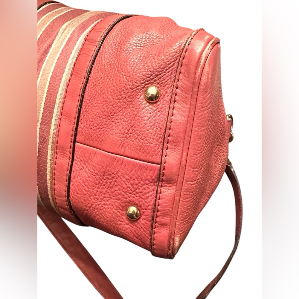 Gucci Rose Leather Medium Web Boston Bag - Picture 5 of 14